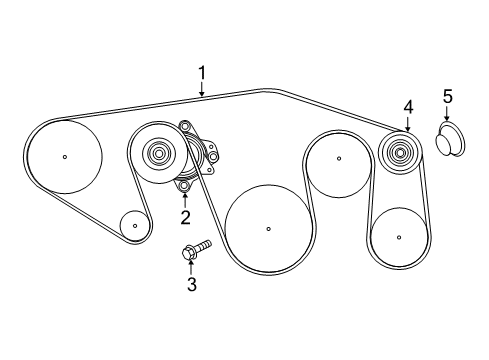 2020 Nissan Titan Belts & Pulleys Tensioner Assy-Auto Diagram for 11955-9FV0A