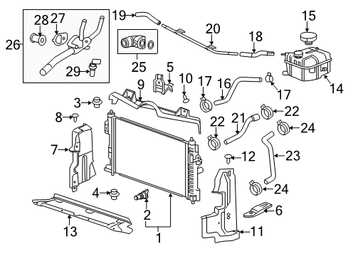 2019 Cadillac XTS Powertrain Control Side Seal Diagram for 22826569