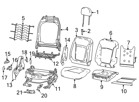 2020 Jeep Compass Heated Seats Pad-Seat Cushion Diagram for 68248228AA