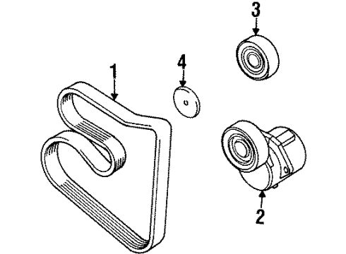1994 BMW 318i Belts & Pulleys Fan Belt Diagram for 11231721408