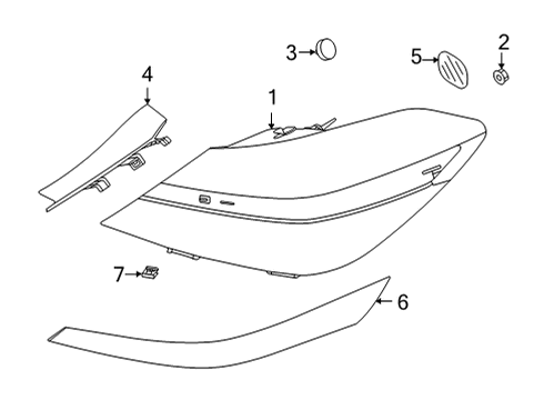 2022 Genesis G70 Tail Lamps Moisture Absorbent Diagram for 92125S1000