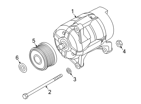 2015 Ram ProMaster 1500 Alternator Generator-Engine Diagram for 68324630AA