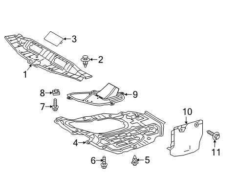 Diagram for 2018 Toyota Camry Splash Shields 
