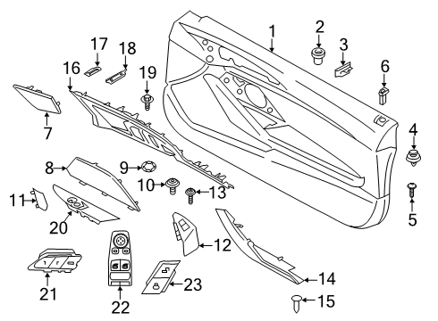 2020 BMW M8 Door COVER, LOCKING BUTTON RIGHT Diagram for 51419890060