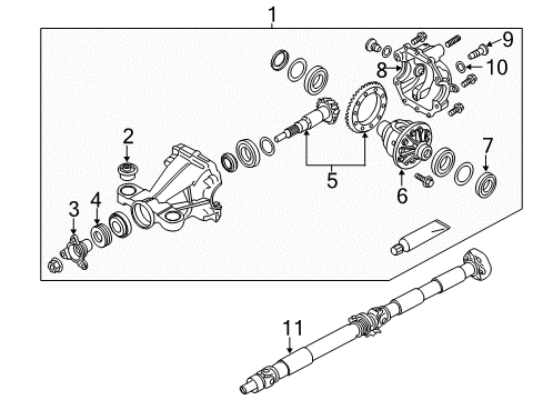 2014 Infiniti Q50 Axle & Differential - Rear Propeller Shaft Assy Diagram for 37000-4GA0A