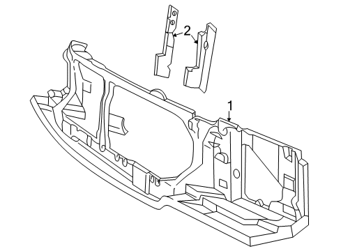 2003 Lincoln Aviator Front Panel Front Panel Diagram for 2C5Z-8A284-AA