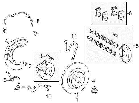 2014 Lexus LS460 Brake Components Wire Assy, Pad Wear Indicator, Front RH Diagram for 47770-50110