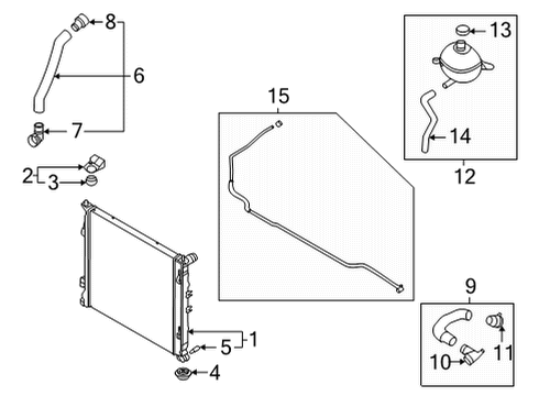 2022 Kia Carnival Radiator & Components TANK ASSY-RESERVOIR Diagram for 25430R0100