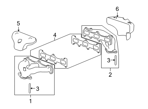 2008 Hyundai Tiburon Exhaust Manifold Exhaust Manifold Assembly, Right Diagram for 28510-37620