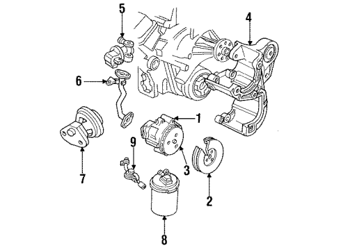 1993 Cadillac Fleetwood Emission Components ECM Diagram for 88999184