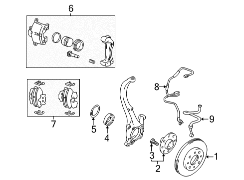 2000 Hyundai Sonata Anti-Lock Brakes Wheel Sensor Assembly-Abs Diagram for 9568038500