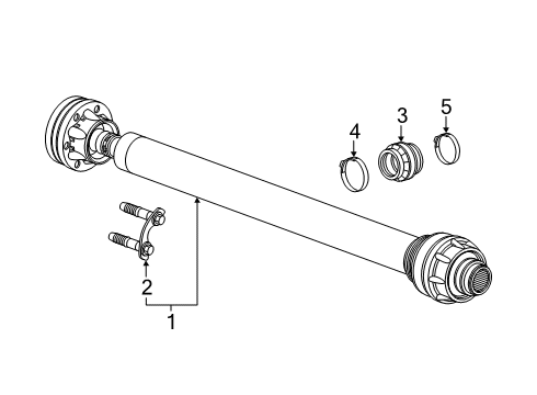 2019 Chevrolet Silverado 1500 LD Drive Shaft - Front Drive Shaft Retainer Diagram for 11602593