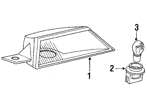 1992 BMW 525i High Mount Lamps Stoplamp Diagram for 63251384488