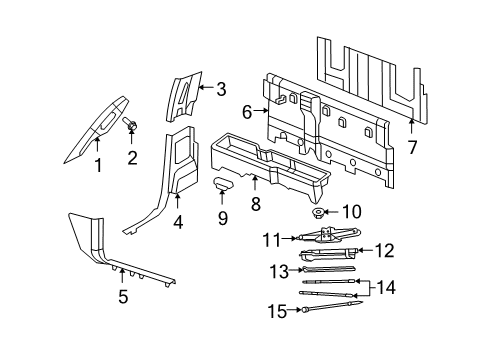 2011 Ram 1500 Interior Trim - Cab Panel-B Pillar Lower Trim Diagram for 1DX53DK2AB