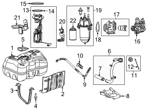 2014 Ram ProMaster 1500 Filters Gasket-Fuel Pump Diagram for 68172836AA