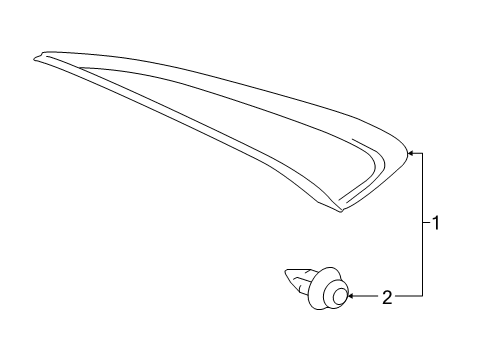 2016 Toyota Camry Exterior Trim - Quarter Panel Mud Guard Diagram for PU060-33015-R1