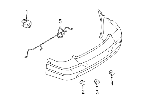 2005 Ford Freestyle Parking Aid Sensor Diagram for 5F9Z-15K859-AAA