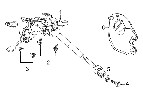 2016 Honda Odyssey Steering Column & Wheel, Steering Gear & Linkage Column Assembly, Steering (Driver Side) Diagram for 53200-TK8-A01