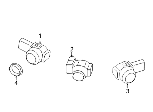 2020 BMW X6 Parking Aid ULTRASONIC SENSOR, FLAMENCO Diagram for 66209475078