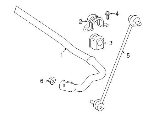 2020 Toyota Corolla Stabilizer Bar & Components - Front Stabilizer Bar Diagram for 48811-02340