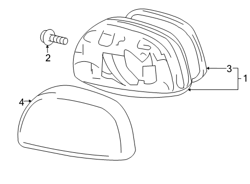 2007 Toyota RAV4 Outside Mirrors Cover Diagram for 87945-42031-B1