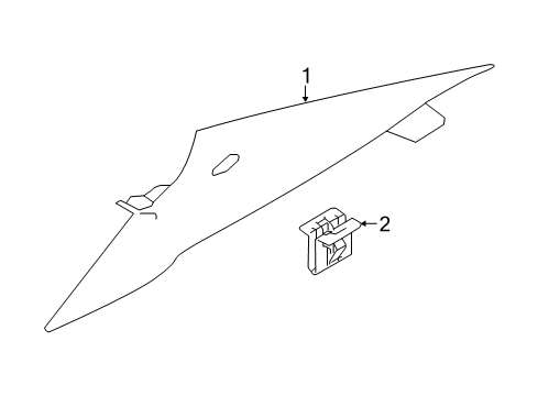 2017 Kia Cadenza Interior Trim - Quarter Panels Trim Assembly-Rear Pillar Diagram for 85860F6000AYK