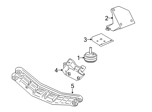 2006 Pontiac GTO Engine & Trans Mounting Support-Trans Diagram for 92065709