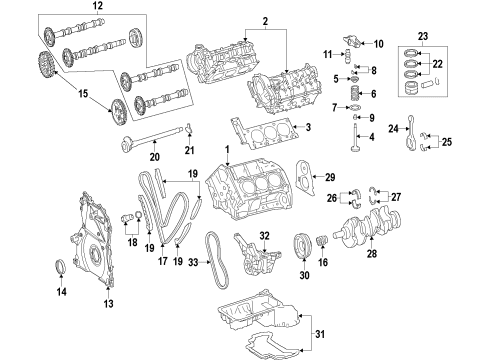 2008 Dodge Sprinter 3500 Engine Parts, Mounts, Cylinder Head & Valves, Camshaft & Timing, Variable Valve Timing, Oil Pan, Oil Pump, Balance Shafts, Crankshaft & Bearings, Pistons, Rings & Bearings Pan-Oil Diagram for 68006079AA