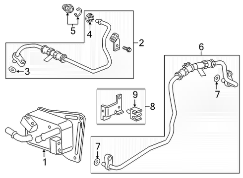 2021 Buick Envision Oil Cooler Outlet Pipe Diagram for 24288993