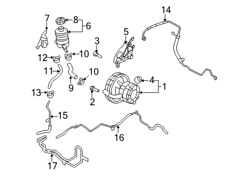 2010 Kia Optima P/S Pump & Hoses, Steering Gear & Linkage Pump Assembly-Power STEE Diagram for 571002G050