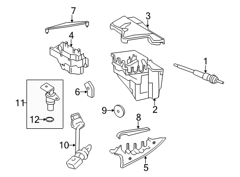 2018 BMW X5 Powertrain Control Glow Element Diagram for 12230035934