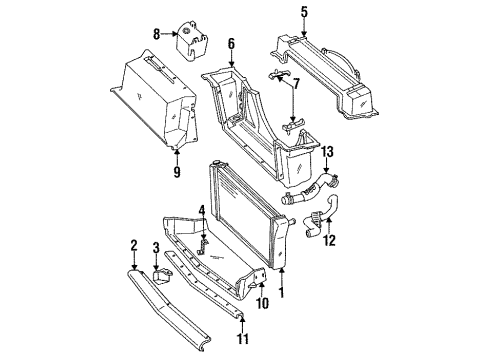 1986 Chevrolet Corvette Radiator & Components SENSOR AS Diagram for 16040991