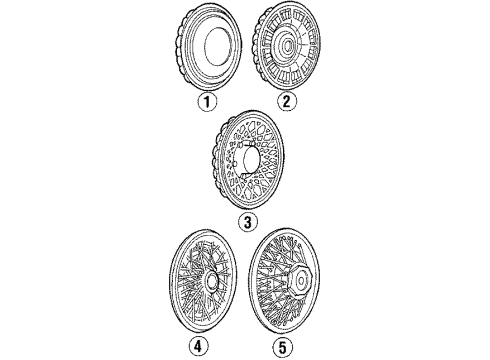 1985 Chevrolet Caprice Wheels Wheel Trim Cover Assembly Diagram for 463226