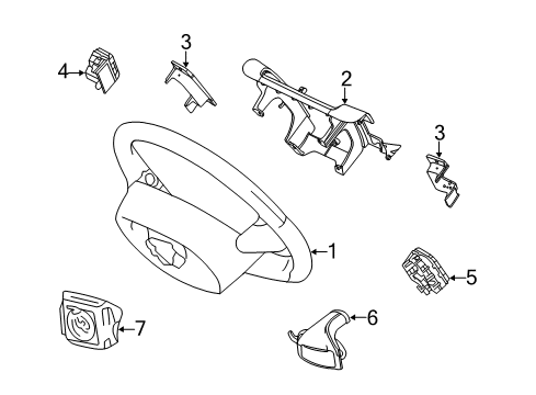 2010 Ford Flex Cruise Control System Outer Cover Diagram for 8A8Z-3D758-BA