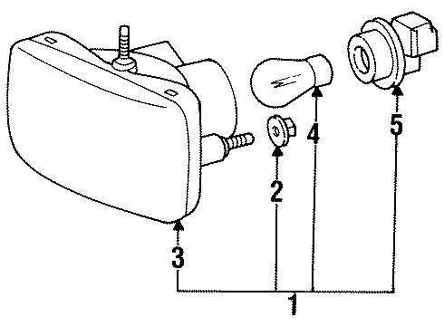 1996 Toyota Supra Bulbs Lens, Front Turn Signal Lamp, LH Diagram for 81521-14380