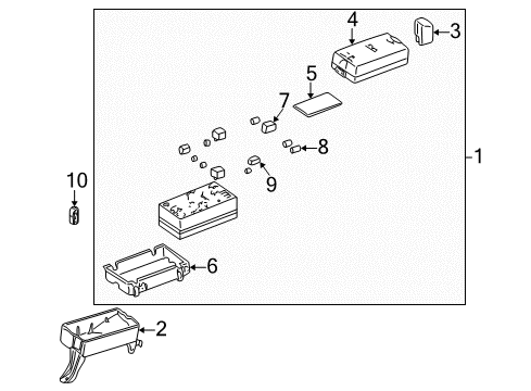 2004 Cadillac Seville Air Conditioner Block Asm-Engine Wiring Harness Junction Diagram for 25742969