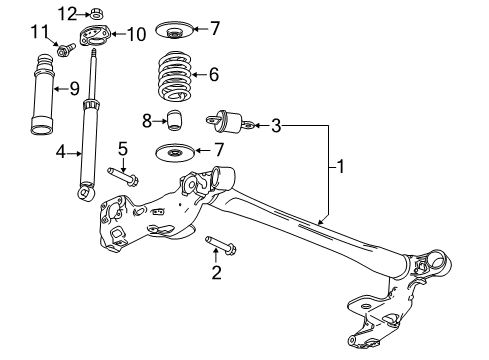 2016 Chevrolet Trax Rear Suspension Strut Mount Diagram for 95182729