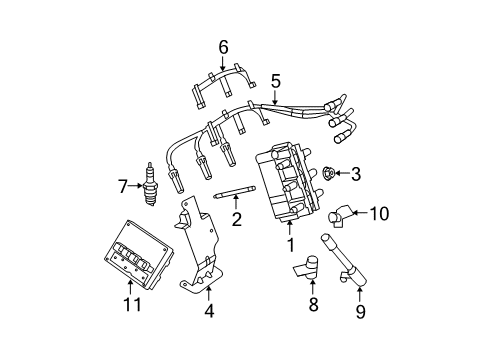 2008 Jeep Wrangler Ignition System SPARKPLUG Diagram for SP303917AC