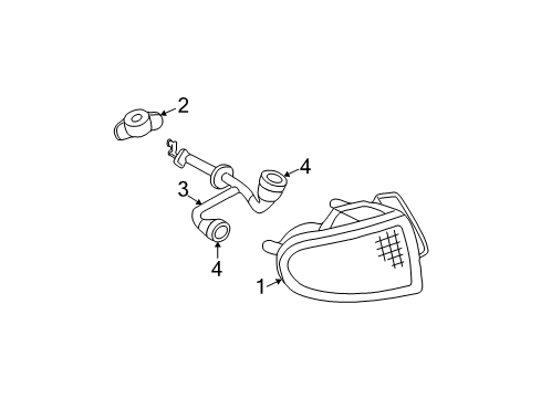 2000 Buick Century Tail Lamps Lamp Asm, Tail Diagram for 19149890