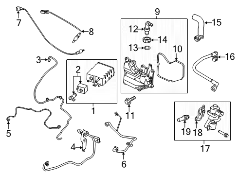 2021 Ford Transit Connect Powertrain Control Vent Hose Diagram for JX6Z-6C324-A