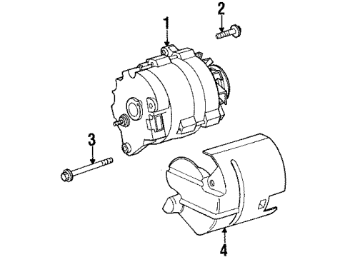 1997 Saturn SW2 Alternator GENERATOR Assembly (Remanufacture)(Delco Cs130) Diagram for 19152474