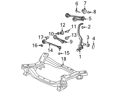 2006 Dodge Magnum Front Suspension Components, Lower Control Arm, Upper Control Arm, Stabilizer Bar Front Steering Knuckle Diagram for 5290539AB