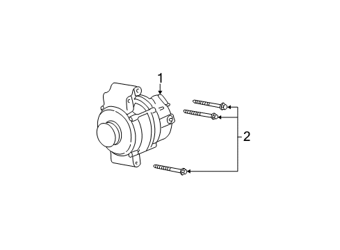 2008 Pontiac G6 Alternator Alternator Diagram for 20834656