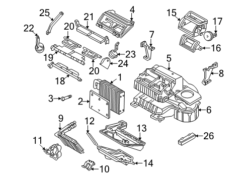 1998 Buick Century A/C & Heater Control Units Heater & Air Conditioner Control Assembly Diagram for 10413212