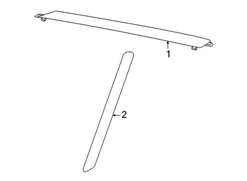 2020 Toyota Mirai Exterior Trim - Quarter Panel Upper Molding Diagram for 62792-62010