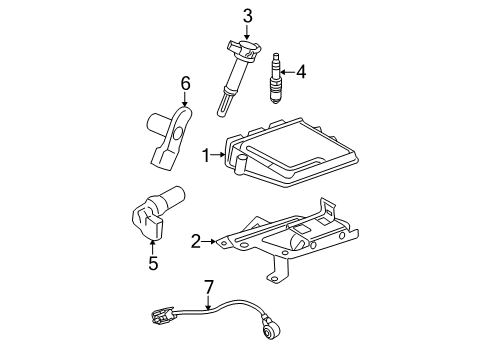 2007 Ford Fusion Powertrain Control Ignition Coil Diagram for 6E5Z-12029-AA