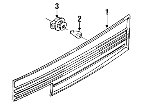 1997 Mercury Villager Bulbs Back Up Lamp Assembly Diagram for F6XZ15501BB