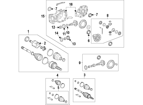 2010 Lexus RX350 Rear Axle, Axle Shafts & Joints, Differential, Propeller Shaft Pinion Seal Diagram for 90310-54003