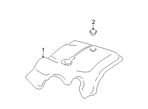 2009 Lincoln Town Car Engine Appearance Cover Cover Assembly Diagram for 4W1Z-9E766-AA