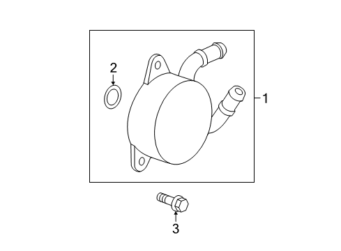 2012 Scion iQ Trans Oil Cooler Oil Cooler O-Ring Diagram for 90301-19020